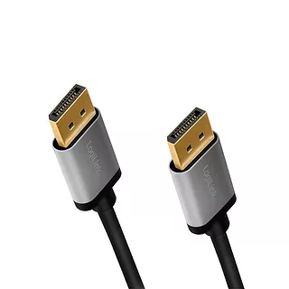 LogiLink Kabel DisplayPort 4K/60 Hz,DP/M do DP/M aluminium 2m