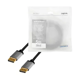 LogiLink Kabel DisplayPort 4K/60 Hz,DP/M do DP/M,alu. 5m