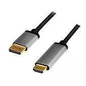 LogiLink Kabel DisplayPort 4K/60 Hz,DP do HDMI aluminiowy 2m