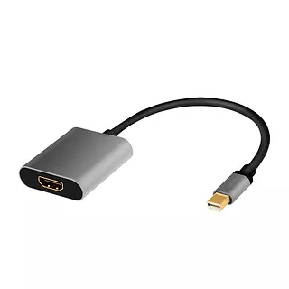 LogiLink Adapter mDP do HDMI  4K 60Hz, aluminium 0.15m