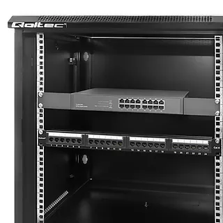 Qoltec Szafa RACK 19 cali| 12U | 450 x 600 x 635 | Perforowane drzwi