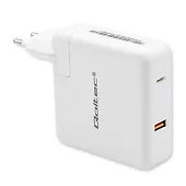 Qoltec Ładowarka GaN FAST 108W | 5-20V | 3-4.7A | USB C | Biała