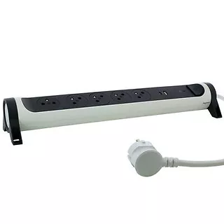Legrand Przedłużacz ochronny 5x2PZ +USB A/C 1,5m biało-czarny