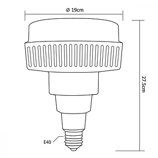 Maclean Żarówka LED E40 95W 230V Zimna biała 6500K 13000LM MCE305 CW