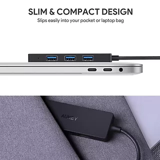 AUKEY CB-C64 HUB USB-C | Ultra Slim | 4w1 | 4xUSB 3.1