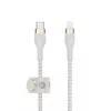 Belkin Kabel BoostCharge USB-C/Lightning Silikonowy w oplocie 3m biały