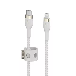 Belkin Kabel BoostCharge USB-C/Lightning Silikonowy w oplocie 3m biały