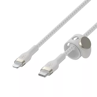 Belkin Kabel BoostCharge USB-C/Lightning Silikonowy w oplocie 3m biały