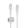 Belkin Kabel BoostCharge USB-C/USB-C silikonowy w oplocie 2m, biały