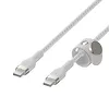 Belkin Kabel BoostCharge USB-C/USB-C silikonowy w oplocie 2m, biały