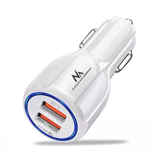 Maclean Ładowarka samochodowa QC 3.0 2xUSB MCE478 W Biała