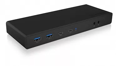 IcyBox Stacja dokująca IB-DK2245AC 13w1, 2xDP,2xHDI,USB, LAN, USB-C, PD do 60W