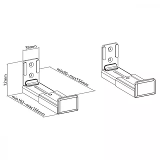 Maclean Uchwyt ścienny na soundbar regulowany MC-932