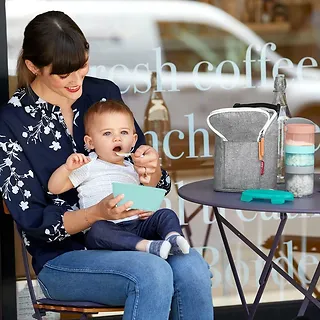 Skip Hop Zestaw pojemnik+łyżka Easy-Serve