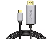 Kabel USB-C do HDMI v2.0b, 1m SAVIO CL-170 miedź