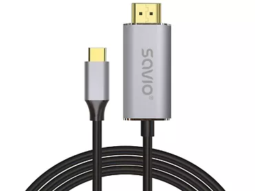 Kabel USB-C do HDMI v2.0b, 1m SAVIO CL-170 miedź