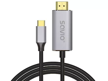 Kabel USB-C do HDMI SAVIO CL-171  v2.0b, 2m, miedź