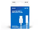 Adapter audio USB-C - Jack 3,5mm SAVIO AK-52  biały (samsung)