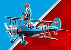 Playmobil Zestaw figurek Stunt Show 70831 Lotniczy pokaz kaskaderski: Samolot dwupłatowy "Feniks"