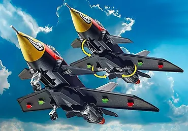 Playmobil Zestaw figurek Stunt Show 70832 Lotniczy pokaz kaskaderski: Odrzutowiec "Orzeł"