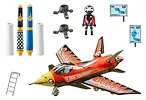 Playmobil Zestaw figurek Stunt Show 70832 Lotniczy pokaz kaskaderski: Odrzutowiec "Orzeł"