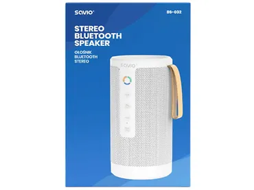 Głośnik Bluetooth STEREO SAVIO BS-032, 2x5W biały, AUX, SD, TWS