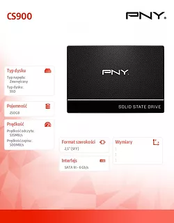 PNY Dysk SSD 250GB SSD7CS900-250-RB