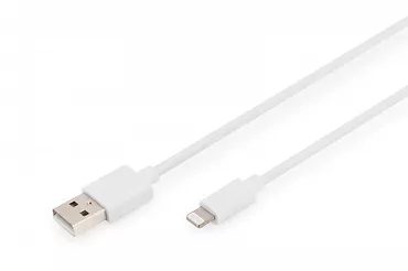 Digitus Kabel do transmisji danych/ładowania USB A/Lightning MFI 2m Biały