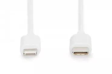 Digitus Kabel do transmisji danych/ładowania USB C/Lightning MFI 2m Biały