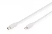 Digitus Kabel do transmisji danych/ładowania USB C/Lightning MFI 2m Biały