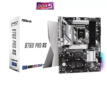 ASRock Płyta główna B760 Pro RS s1700 4DDR5 DP/HDMI/eDP M.2 ATX