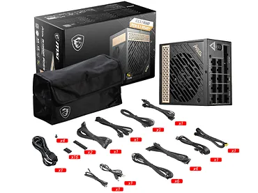 Zasilacz MSI MEG Ai1300P PCIE5 1300W 80PLUS PLATINUM F.MODULAR