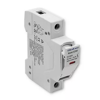 Qoltec Podstawa bezpiecznikowa z diodą + bezpiecznik DC | 1P | 1000V |  15A | 10x38 | solar