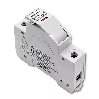 Qoltec Podstawa bezpiecznikowa z diodą + bezpiecznik DC | 1P | 1000V |  15A | 10x38 | solar