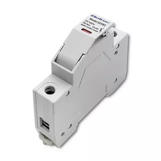 Qoltec Podstawa bezpiecznikowa z diodą + bezpiecznik DC | 1P | 1000V |  15A | 10x38 | solar