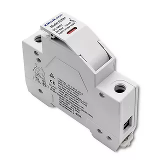 Qoltec Podstawa bezpiecznikowa z diodą + bezpiecznik DC | 1P | 1000V |  20A | 10x38 | solar