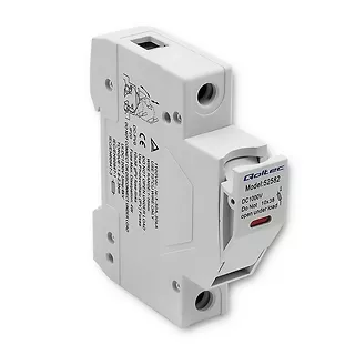 Qoltec Podstawa bezpiecznikowa z diodą + bezpiecznik DC | 1P | 1000V |  30A | 10x38 | solar