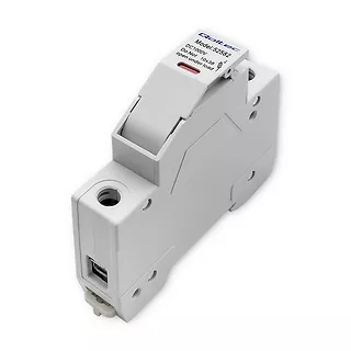 Qoltec Podstawa bezpiecznikowa z diodą + bezpiecznik DC | 1P | 1000V |  30A | 10x38 | solar