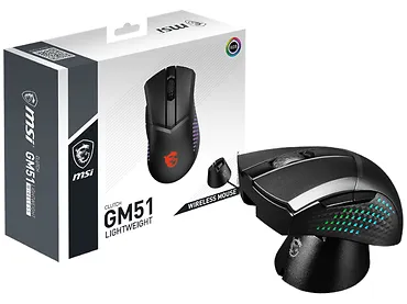 Mysz bezprzewodowa MSI GM51 Clutch Lightweight 26000 DPI PixArt PAW 3395