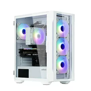 Zalman Obudowa Neo TG Mid Tower RGB 4xwentylator, biała