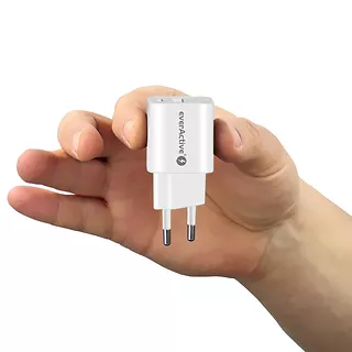 everActive Ładowarka USB/USB-C QC3.0 30W technologia GaN Biała