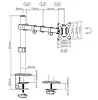 Gembird Ramię dla monitora biurkowe  (regulowane), 17 cali -32 cale, do 9 kg