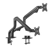 Gembird Ramię/uchwyt na dwa monitory biurkowe, regulowane  od 17 cali do 32 cale, obciążenie do 9 kg