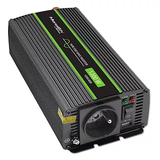 Qoltec Przetwornica napięcia Monolith | 600W | 1200W | 24V na 230V |    Czysty Sinus