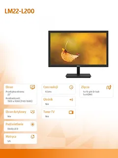 Dahua Monitor LCD 22 cale LM22-L200