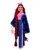 Mattel Lalka Barbie Extra bordowe włosy niebieski garnitur