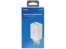 Ładowarka Sieciowa GaN SAVIO LA-07 65W 2x USB Typ-C + USB QC + PD Biała