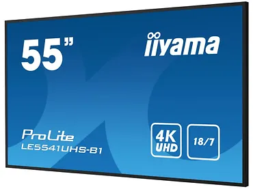 IIYAMA Monitor 55 cali LE5541UHS-B1 IPS,4K,18/7,LAN,USB,HDMI