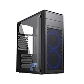 Gembird Obudowa Midi Tower Fornax M100B ATX niebiesie wentylatory Czarna