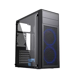 Gembird Obudowa Midi Tower Fornax M100B ATX niebiesie wentylatory Czarna